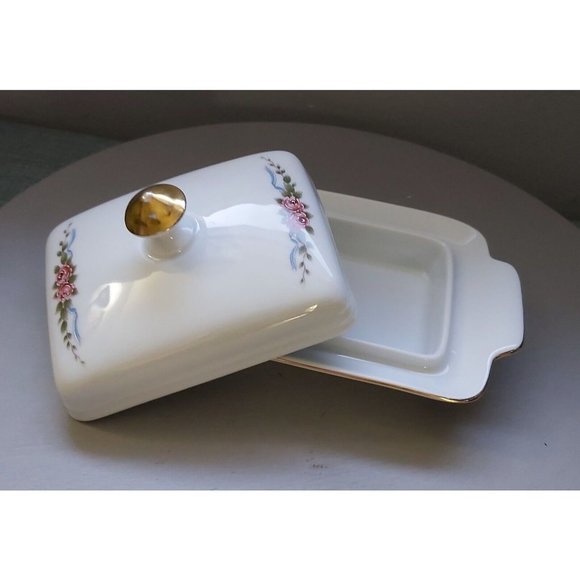 Vintage Bareuther Waldsassen Bavaria Butter Dish with Lid, Made in Germany, Pink - Picture 7 of 8